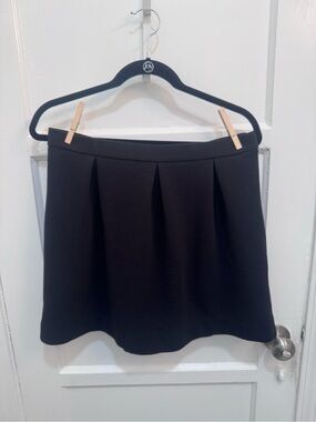 Madewell Women's Black Pleated A-Line Skirt
